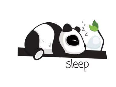 Sleeping panda vector art 